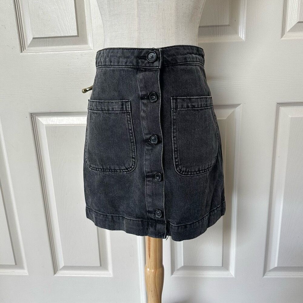 Free People Don’t Get Me Wrong black denim skirt size 27 - Picture 5 of 12